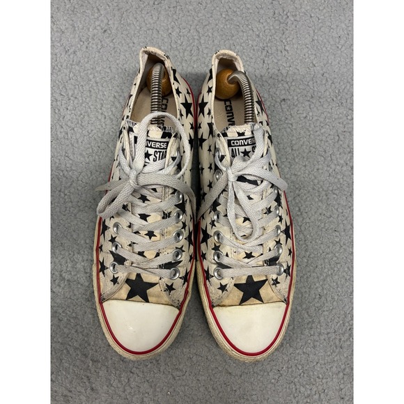 Converse Chuck Taylor All Star Low Top Sneakers Men's 9 Star Print Canvas Shoes - Picture 6 of 16